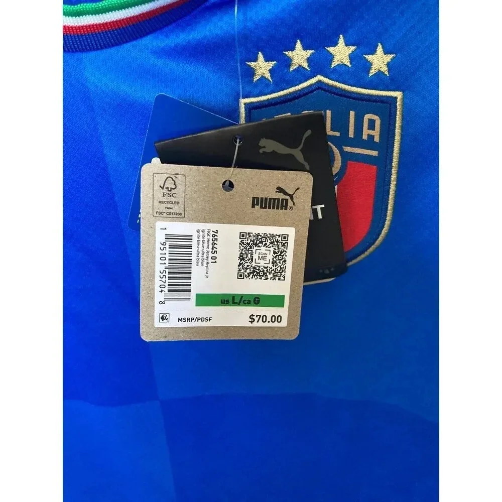 New Puma Youth Sz‎ Large Italia Jersey​